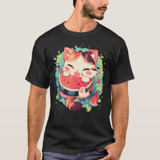 Warbekat Kleurrijk Kunstwerk Watermeloen Fruit T-shirt