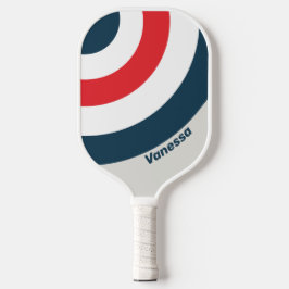 Warbird Cirkel Streep met Naam Pickleball Paddle