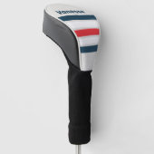 Warbird over Strepen met Naam Golfheadcover (Schuin)
