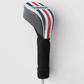 Warbird Pin Strepen met Naam Golfheadcover (Schuin)