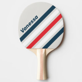 Warbird Schuine Strepen met Naam Tafeltennisbatje