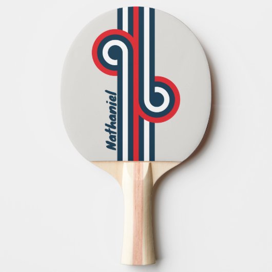 Warbird Stripe Loop met naam Tafeltennisbatje (Voorkant)