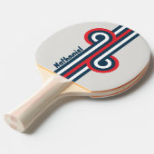 Warbird Stripe Loop met naam Tafeltennisbatje (Voorkant Gekanteld)
