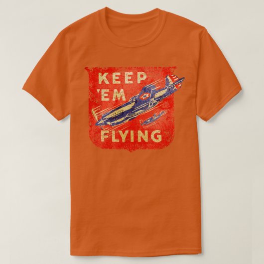 Warbirds Keep em vliegen ww2 T-shirt (Design voorkant)