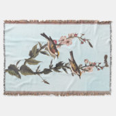 Warbler Audubon Bird op Wildflower Deken (Voorkant)