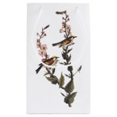 Warbler Audubon Bird op Wildflower Klein Cadeauzakje (Achterkant)