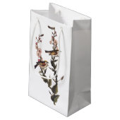 Warbler Audubon Bird op Wildflower Klein Cadeauzakje (Achterkant Gekanteld)