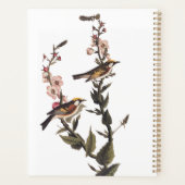 Warbler Audubon Bird op Wildflower Planner (Achterkant)