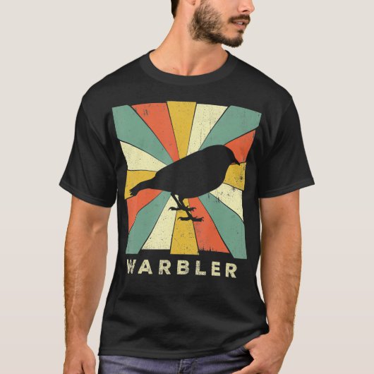  Warbler Bird Lover Retro Style Animal T-shirt (Voorkant)