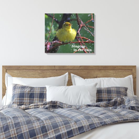 Warbler Canvas Afdruk (Insitu (Slaapkamer))
