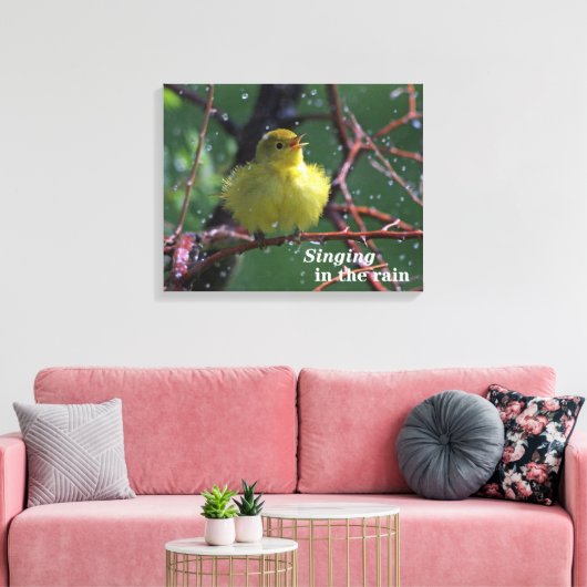 Warbler Canvas Afdruk (Insitu (Woonkamer))