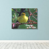Warbler Canvas Afdruk (Insitu (Houten vloer))