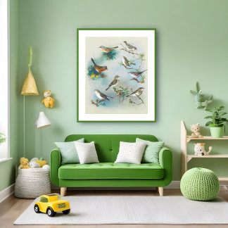 Warbler en Wrens, Poster