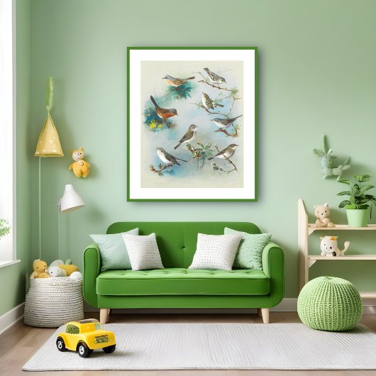 Warbler en Wrens, Poster