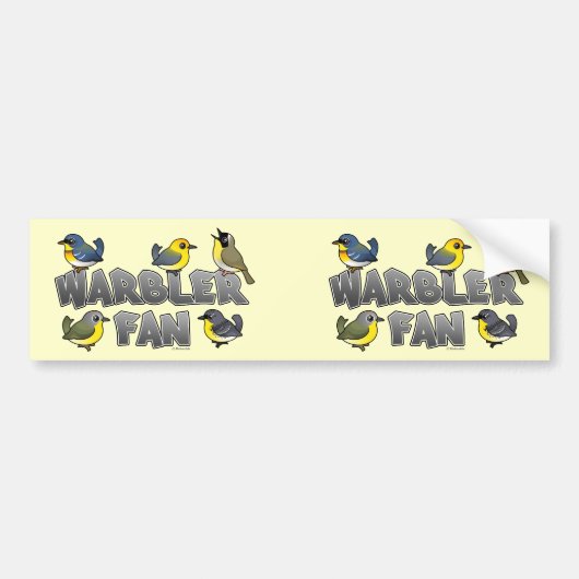 Warbler Fan Bumpersticker (Voorkant)