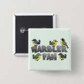 Warbler Fan Vierkante Button 5,1 Cm (Voorkant /achterkant)