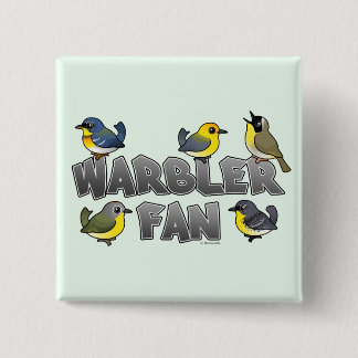 Warbler Fan Vierkante Button 5,1 Cm