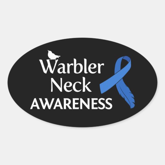 Warbler Neck Awareness Ovale Sticker (Voorkant)