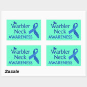 Warbler Neck Awareness Rechthoekige Sticker (Vel)