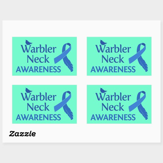 Warbler Neck Awareness Rechthoekige Sticker (Vel)