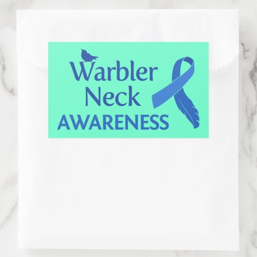 Warbler Neck Awareness Rechthoekige Sticker (Tas)