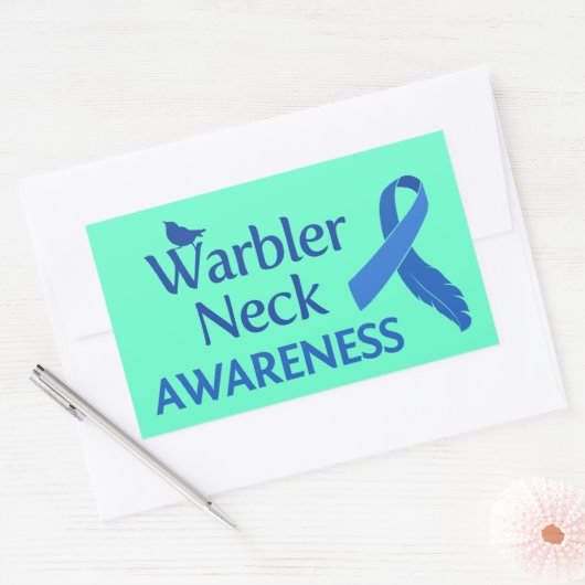 Warbler Neck Awareness Rechthoekige Sticker (Envelop)