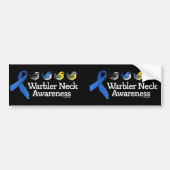 Warbler Neck Awareness Ribbon Bumpersticker (Voorkant)