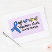 Warbler Neck Awareness Ribbon Rechthoekige Sticker (Envelop)