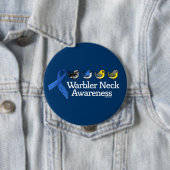Warbler Neck Awareness Ribbon Ronde Button 4,0 Cm (In situ)
