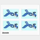 Warbler Neck Ribbon Cerulean Rechthoekige Sticker (Vel)