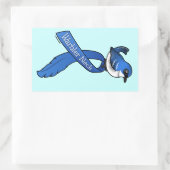 Warbler Neck Ribbon Cerulean Rechthoekige Sticker (Tas)