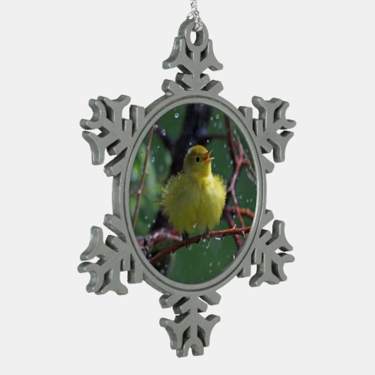 Warbler Tin Sneeuwvlok Ornament (Links)