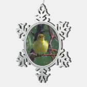 Warbler Tin Sneeuwvlok Ornament (Rechts)