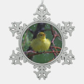 Warbler Tin Sneeuwvlok Ornament (Voorkant)