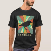  Warbler Vogelliefhebber Retro Style Dier T SH T-shirt (Voorkant)