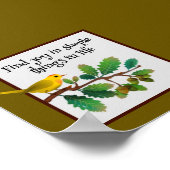Warbler Wisdom-Simple Joy Inspiration Poster (Hoek)