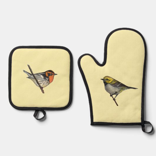 Warblers Gele Pot Holder Set (Voorkant)