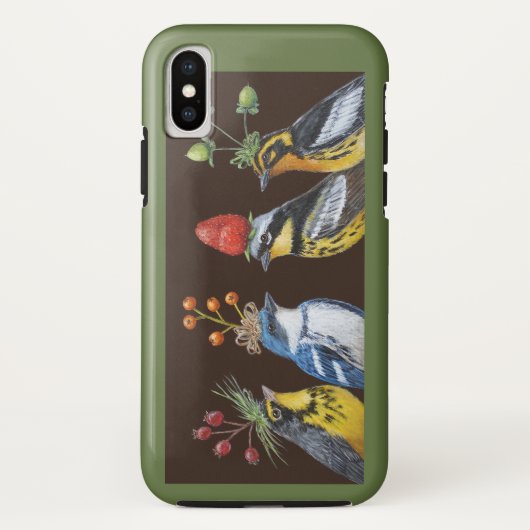 Warblers op Berry Pet Night iPhone case (Achterkant)