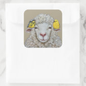 Warblers Warming vierkante stickers (Tas)