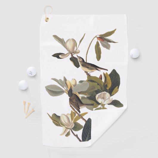 Warbling Flycatcher Kingbird  Audubon art Golfhanddoek (Insitu)