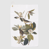 Warbling Flycatcher Kingbird  Audubon art Golfhanddoek (Voorkant)