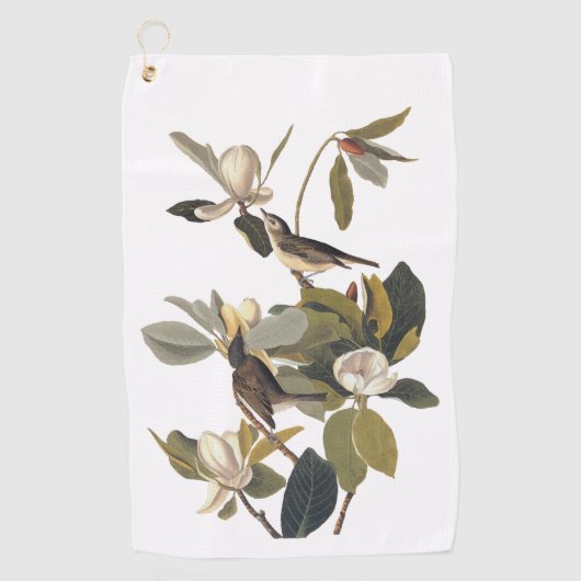 Warbling Flycatcher Kingbird  Audubon art Golfhanddoek (Voorkant)