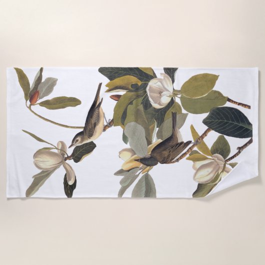 Warbling Flycatcher Kingbird  Audubon art Strandlaken (Voorkant)