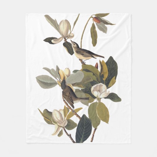 Warbling Flycatcher Kingbird Audubon Fleece Deken (Voorkant)