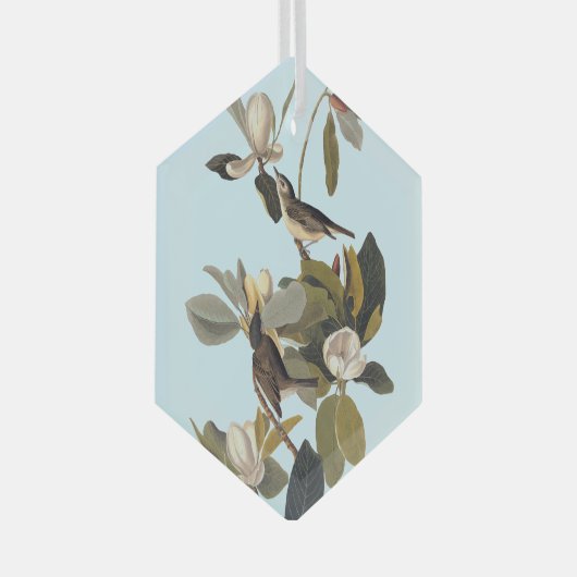 Warbling Flycatcher Kingbird  Audubon Glas Ornament (Voorkant Rechts)