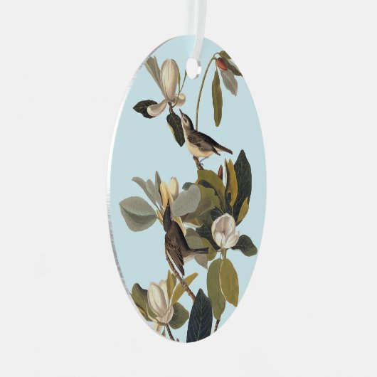 Warbling Flycatcher Kingbird  Audubon Metalen Ornament (Voorkant Rechts)