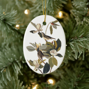 Warbling Flycatcher Kingbirds Vintage Audubon kuns Keramisch Ornament