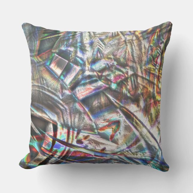 Warboel van kleurrijke streken in robuuste en opzi kussen (Voorkant)