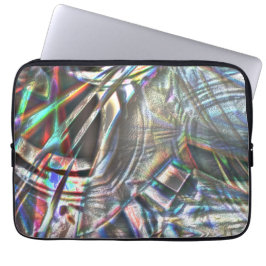 Warboel van kleurrijke streken in robuuste en pron laptop sleeve