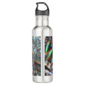 Warboel van kleurrijke streken in robuuste en pron waterfles (Achterkant)